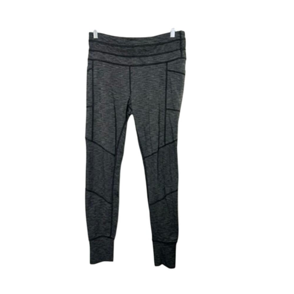 Athleta Heather Gray Excursion Tight Legging Stash Pockets Women's Medium